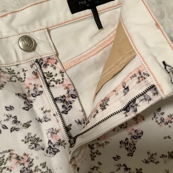 Rag & Bone Ellie Jean Shorts in Micro Floral Women’s NWT Size 26 - Picture 8 of 9